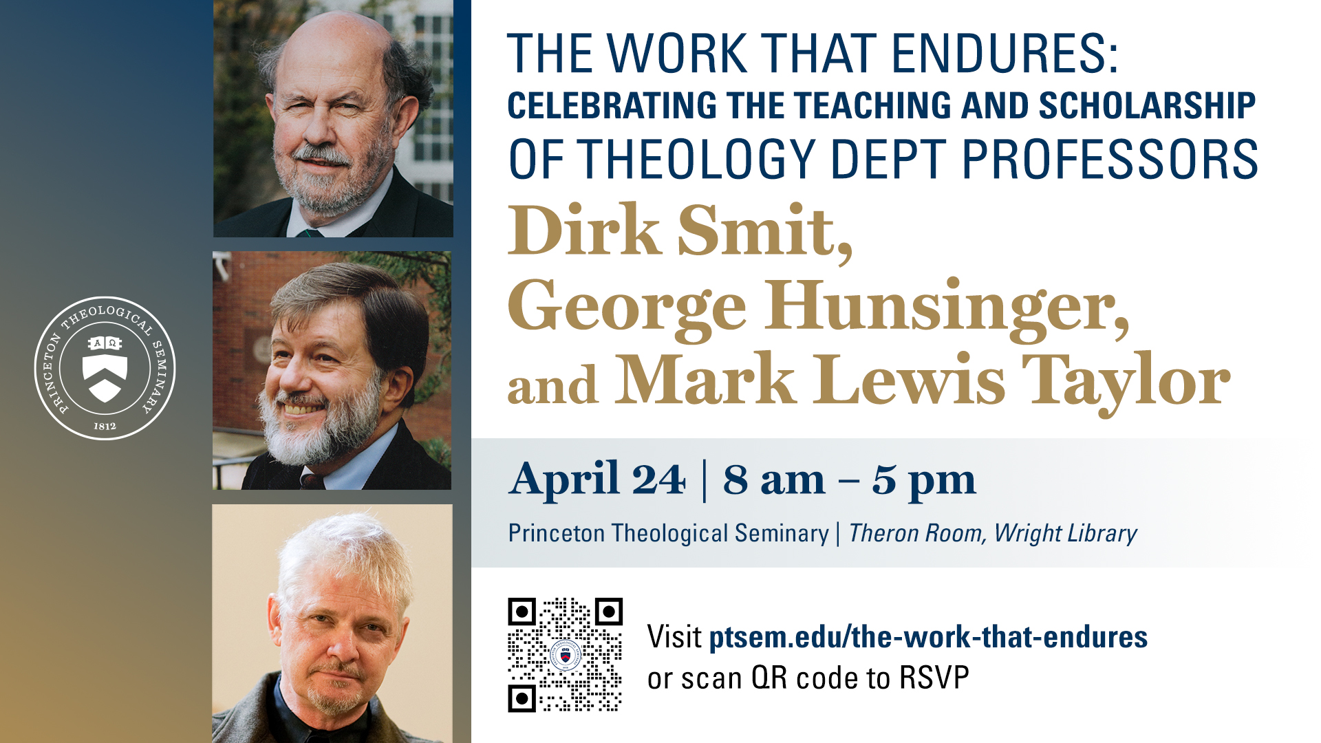 Princeton Theological Seminary to Honor Three Retiring Faculty Members Through ‘The Work That Endures’ Event